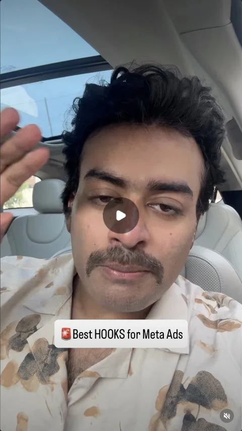 A creator presenting Meta ad hook advice on camera.