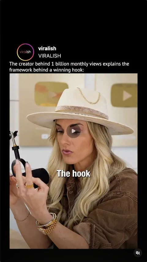 Adley discussing the opening hook in a reposted video.